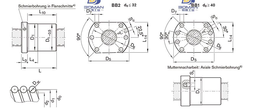REXROTH R1502 tsk滚珠丝杠副
